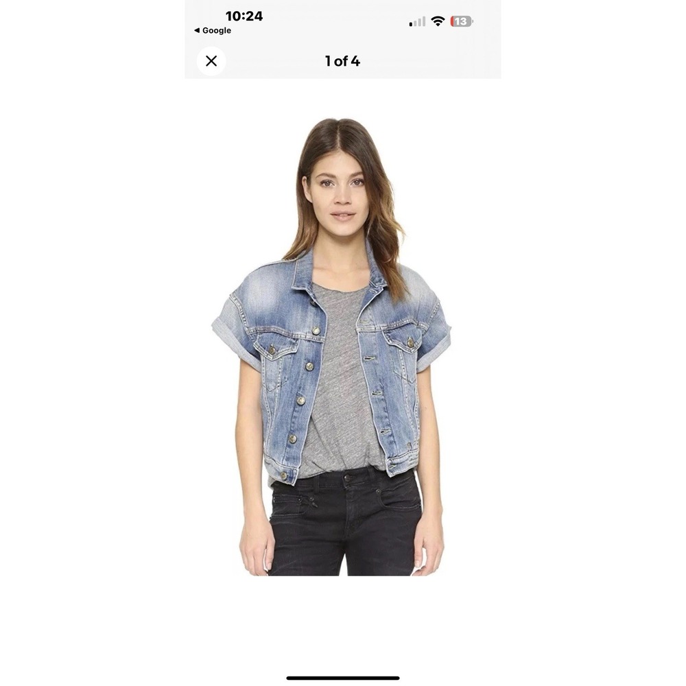 R13 Roll Up Denim Vest Women's XS Italy
